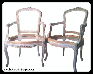 The armchairs in their original condition
